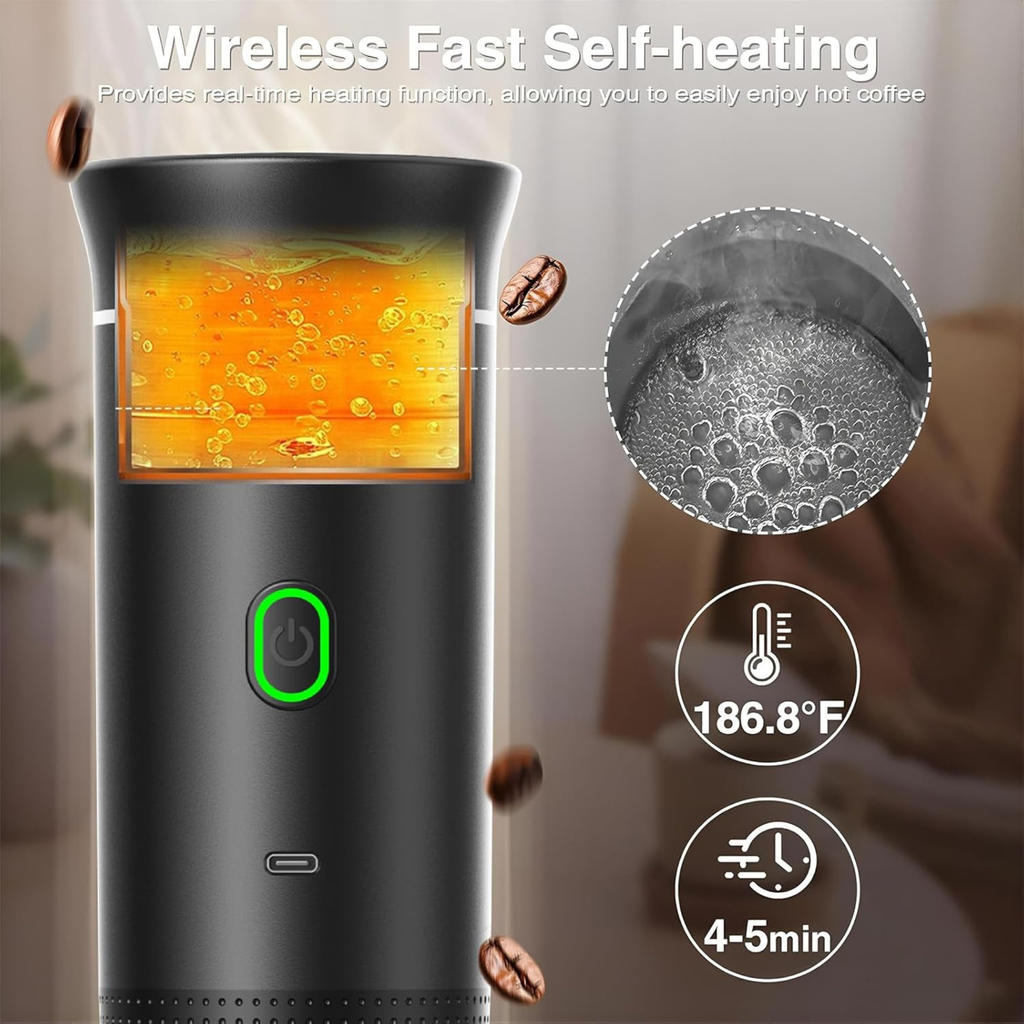 3-in-1 Wireless Electric Portable Espresso Coffee Machine