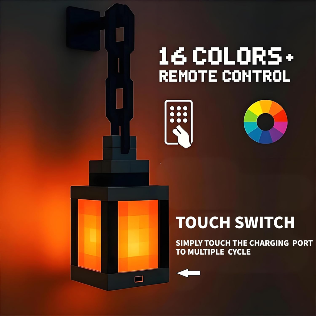 16-Color Pixelated Lantern Night Light