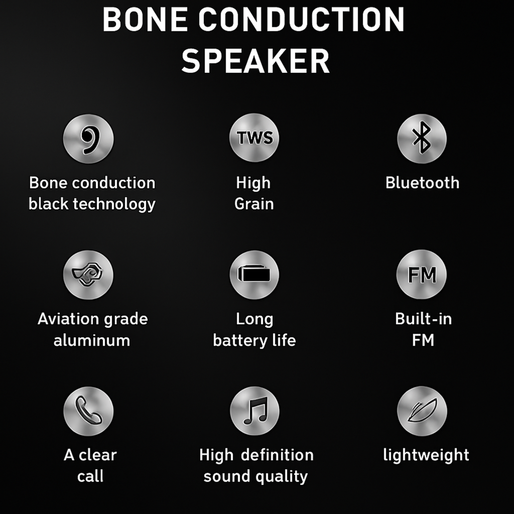 Hot Mini Bone Conduction Speaker With FM Radio and Waterproof