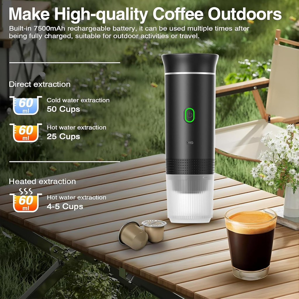 3-in-1 Wireless Electric Portable Espresso Coffee Machine