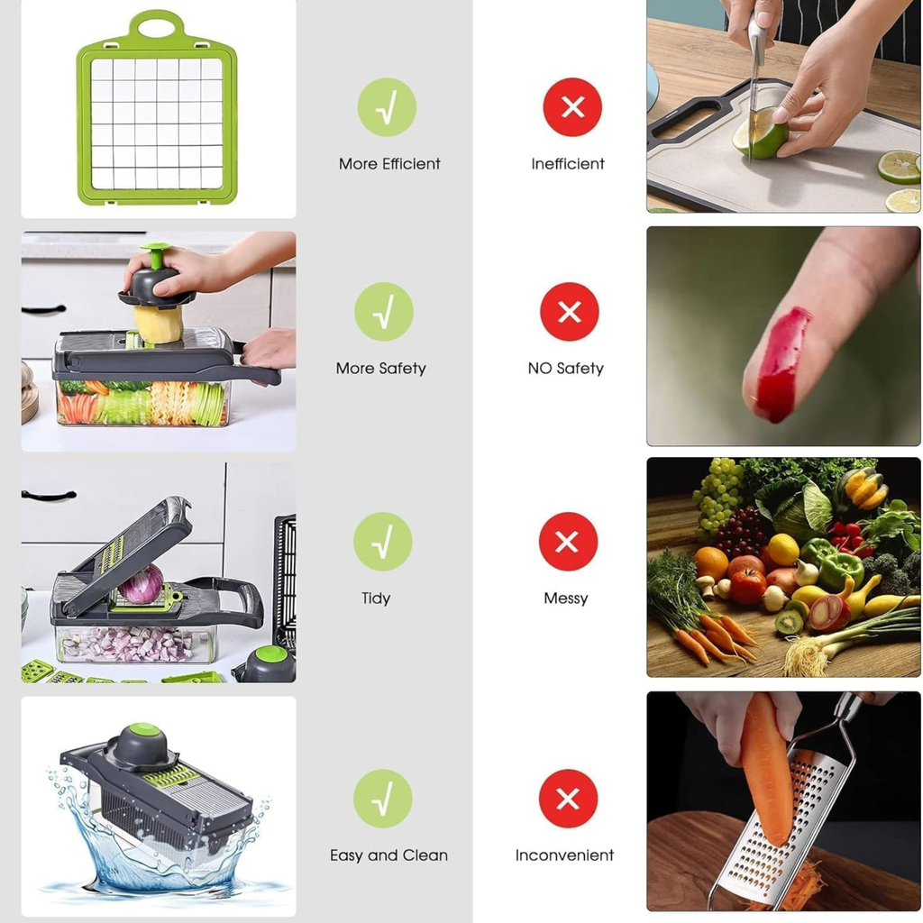 Multifunctional Vegetable Chopper 16 in 1 Kitchen