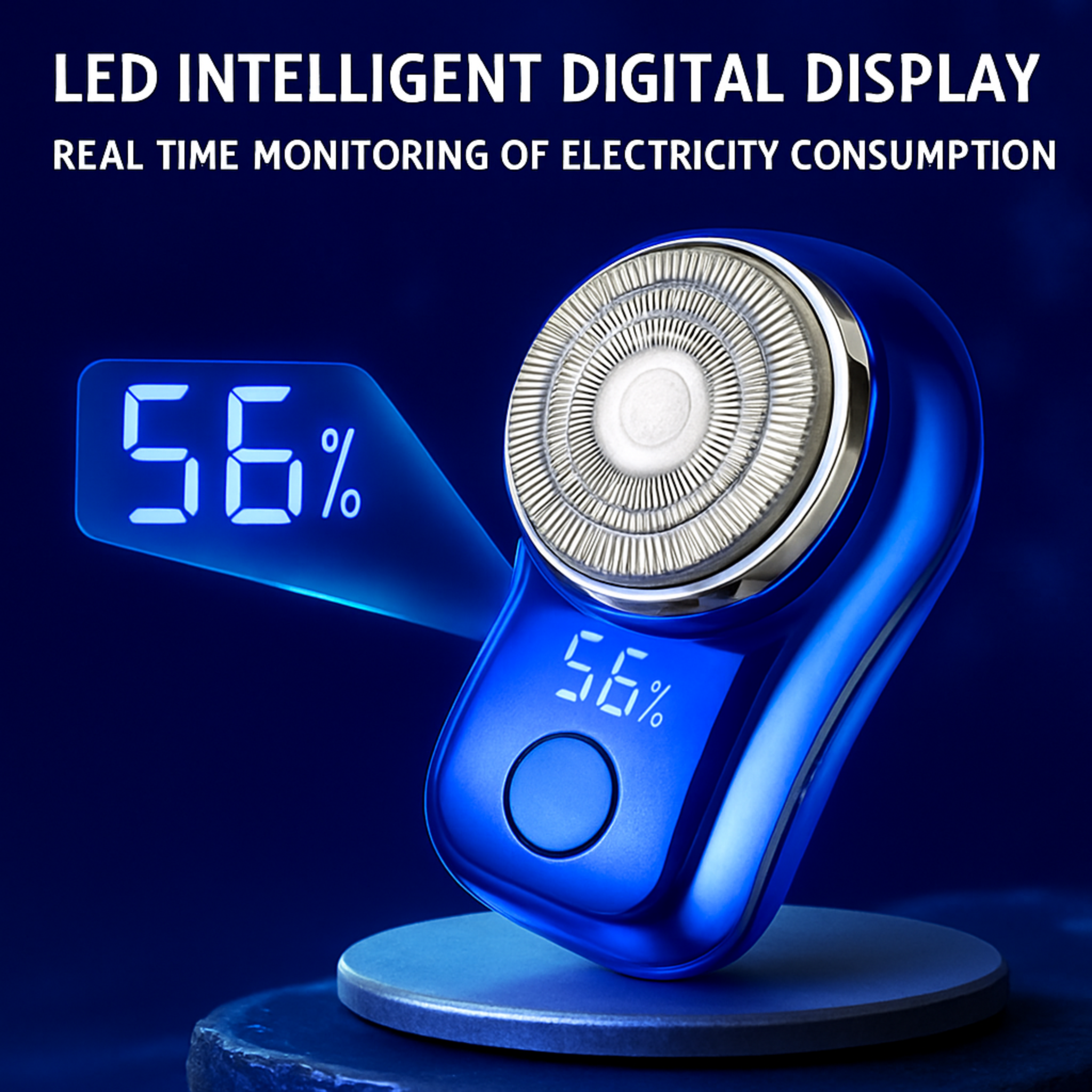 Mini Electric Shaver for Men Portable Beard TYPE-C Charging with Digital Power Display