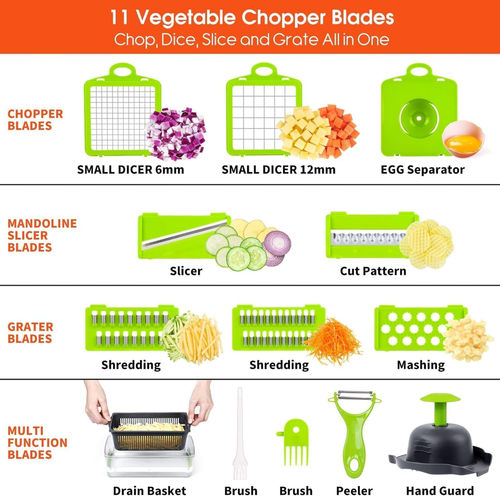 Multifunctional Vegetable Chopper 16 in 1 Kitchen